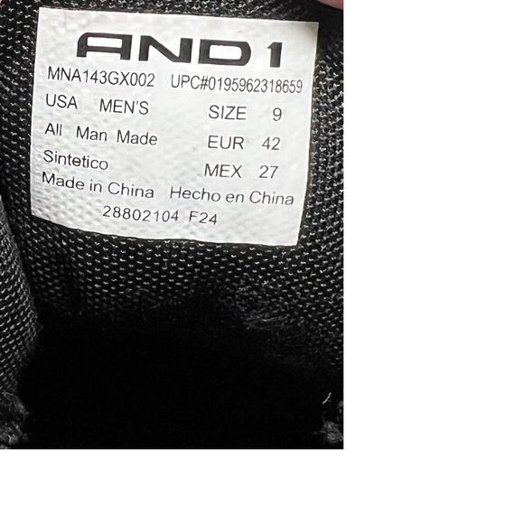 AND1 Backcut Basketball High-Top Sneakers Size 9.5 - Picture 7 of 7